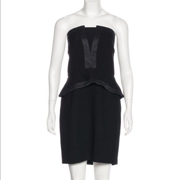 Sandro Dresses & Skirts - Sandro Strapless Black Peplum Dress